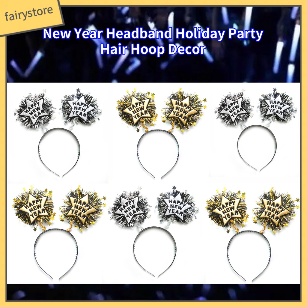 Băng Đô Cài Tóc Co Giãn Siêu Nhẹ Màu Sắc Tươi Sáng Không Phai Trang Trí Tiệc Mừng Năm Mới