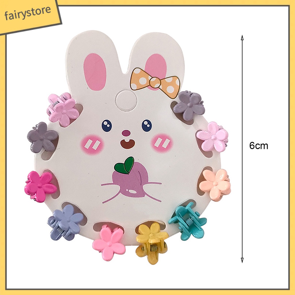 Set 10 Kẹp Tóc Càng Cua Độ Co Giãn Cao Không Phai Màu Trang Trí Tóc Ngọt Ngào Cho Bé