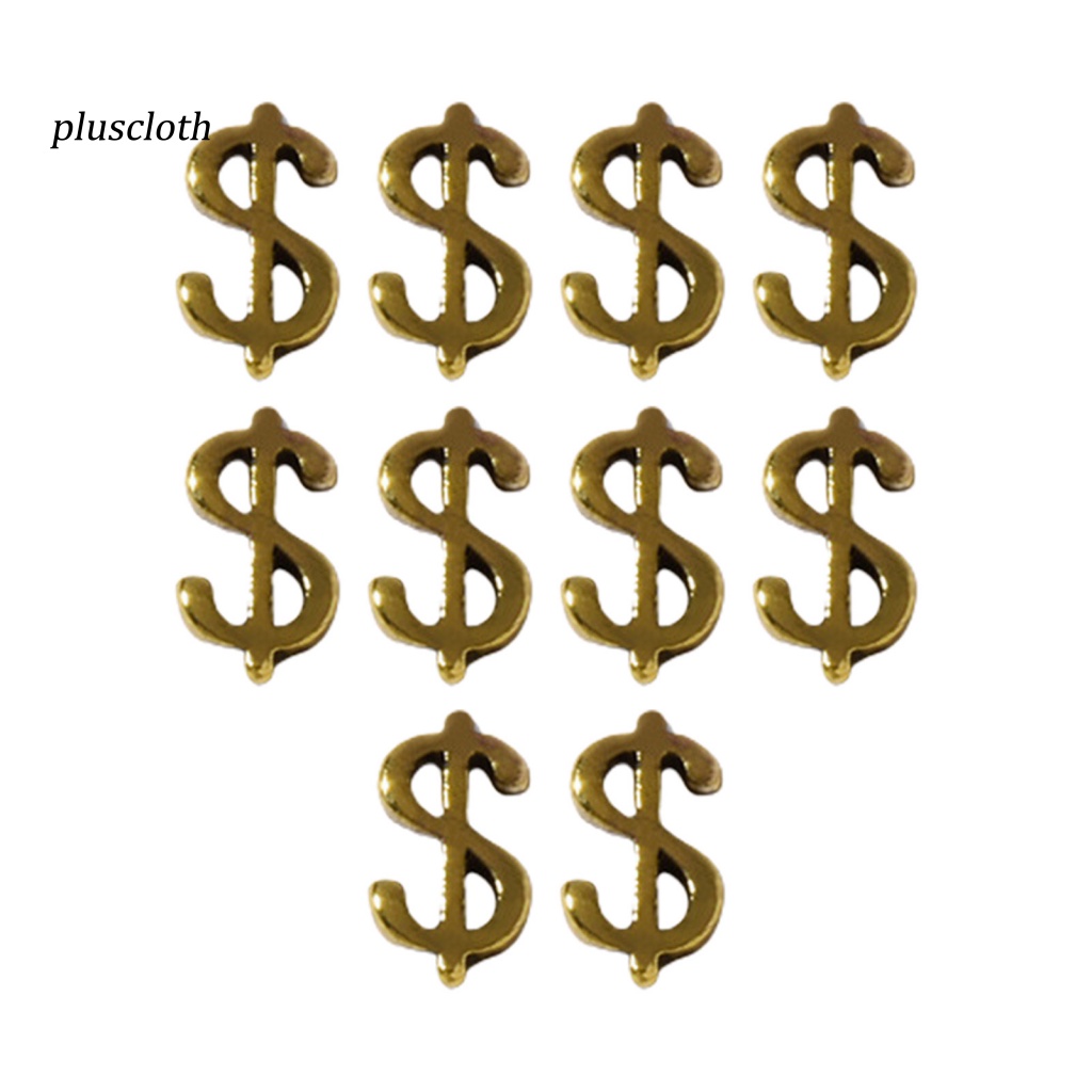 Set 10 Phụ Kiện Trang Trí Móng Tay Nghệ Thuật Hình Chú Hổ Bằng Hợp Kim