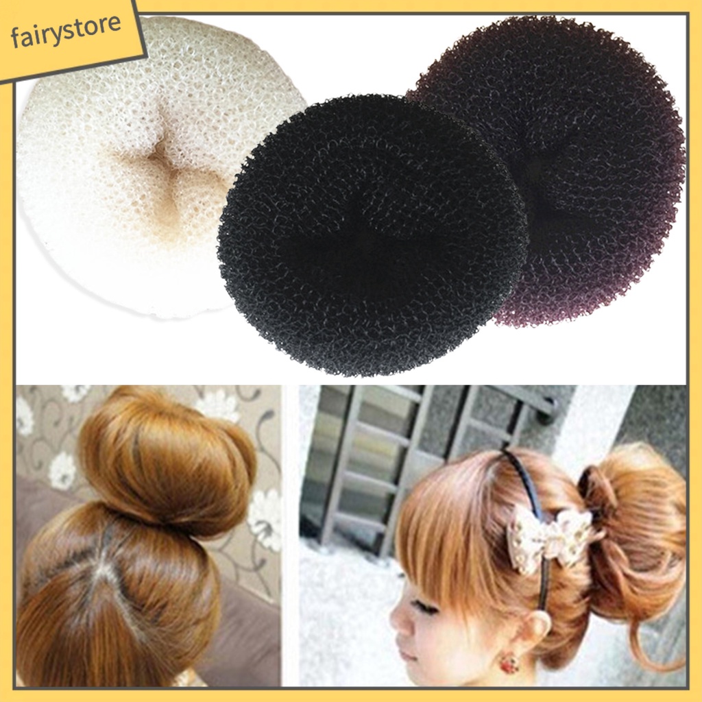 Set 10 Dây Buộc Tóc Co Giãn Mềm Mại Màu Trơn Tiện Dụng