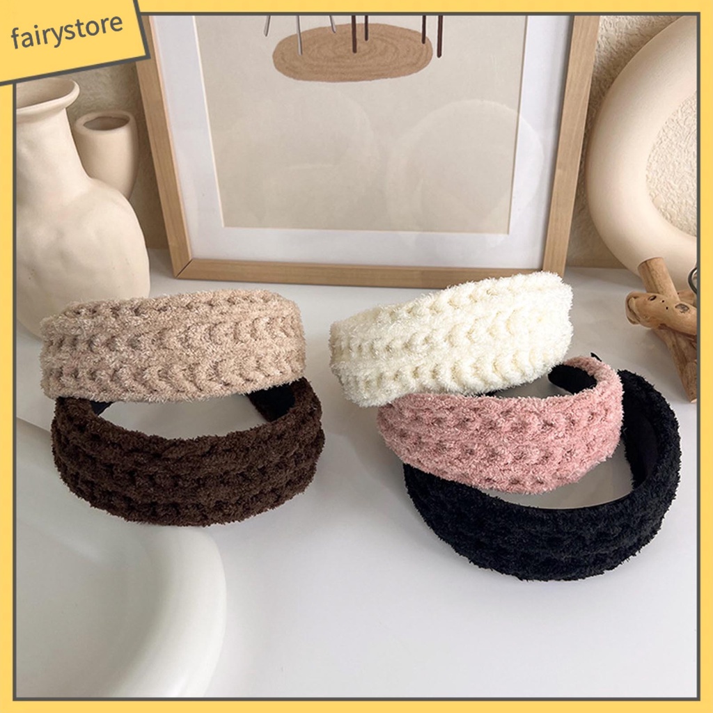 Băng Đô Cài Tóc Dệt Kim Màu Trơn Phong Cách Thời Trang Cho Nữ