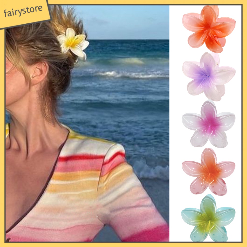 Kẹp Tóc Hình Hoa Màu Gradient Chống Trượt Thời Trang Cho Nữ