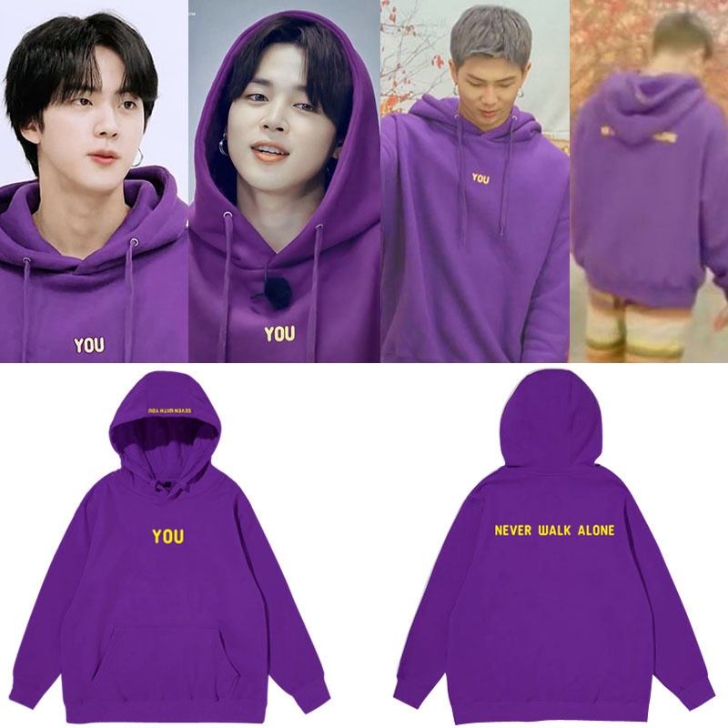 Áo hoodie dáng rộng in họa tiết chủ đề nhóm nhạc KPOP BTS cho cả nam và nữ