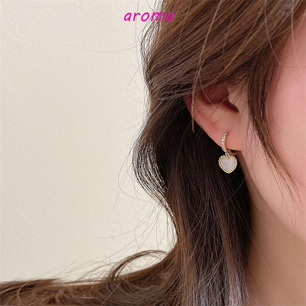 Bông Tai Hình Mắt Mèo Dễ Thương Phong Cách Retro Thời Trang Cho Nữ|Bông Tai Dạng Vòng Thời Trang Dành Cho Nữ