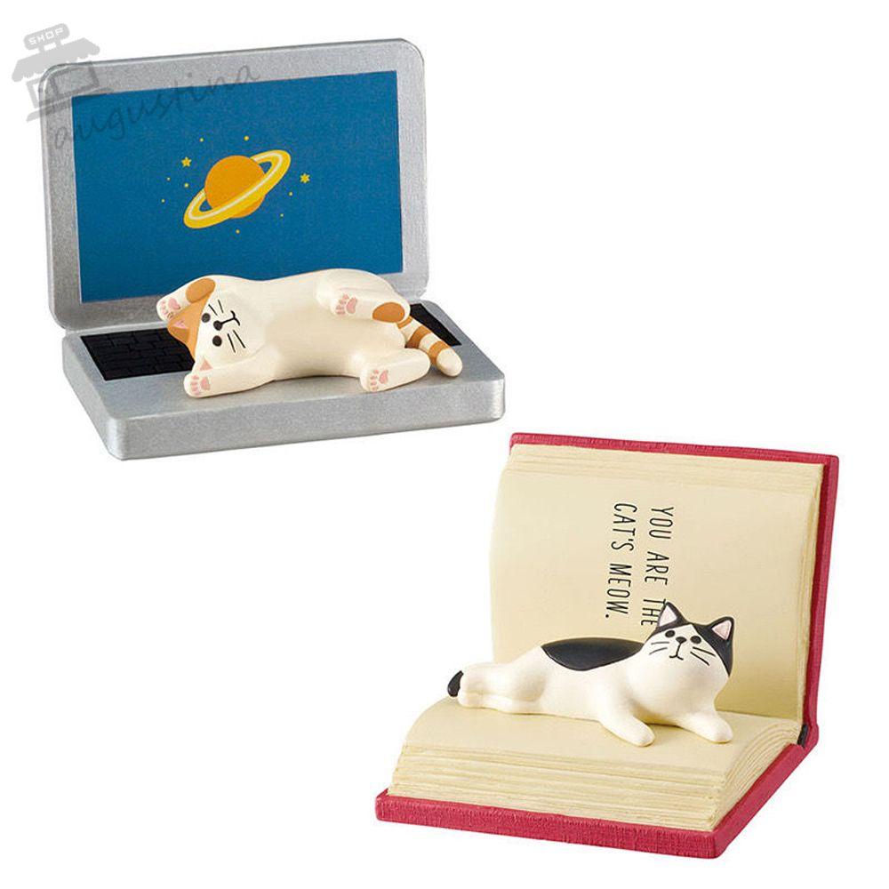 Giá Đỡ Điện Thoại Hình Mèo AUGUSTINA Bằng Nhựa Resin Để Bàn Trang Trí Thủ Công