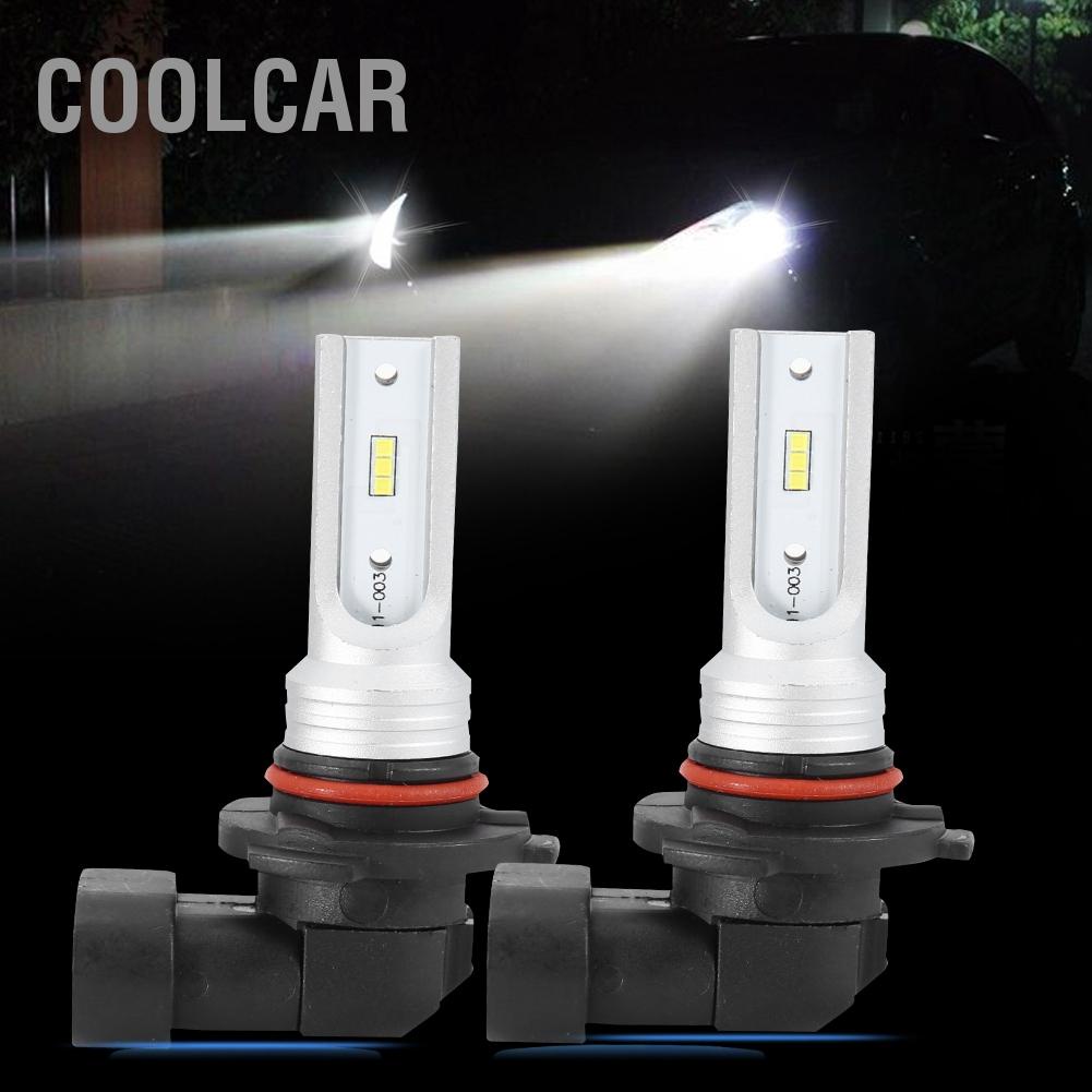CoolCar 2 bóng đèn pha 9005 HB3 72W 6000K trắng Hạt sương mù LED có giải mã
