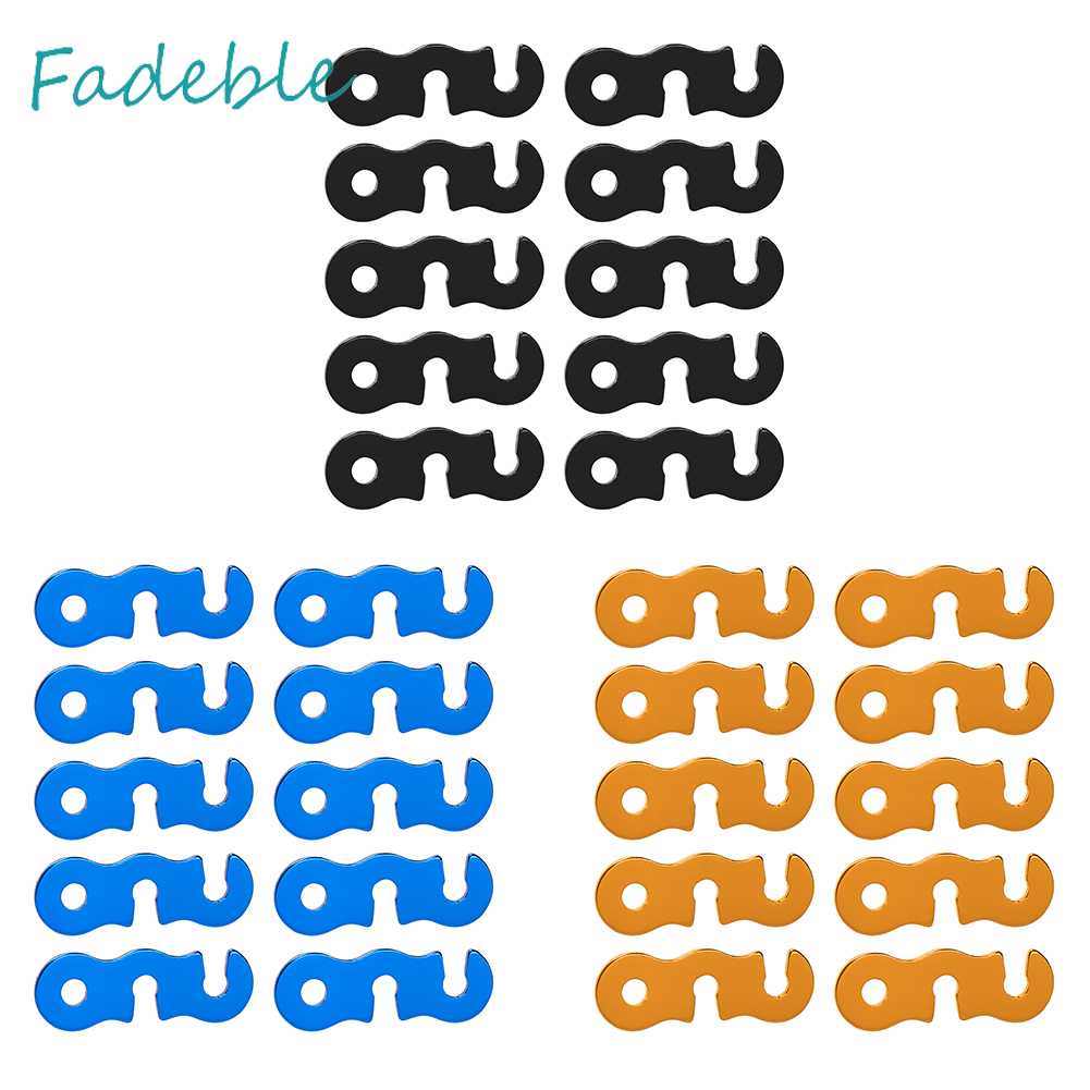 Bộ 10 Móc Khóa Dây Lều Cắm Trại Hình Chữ S