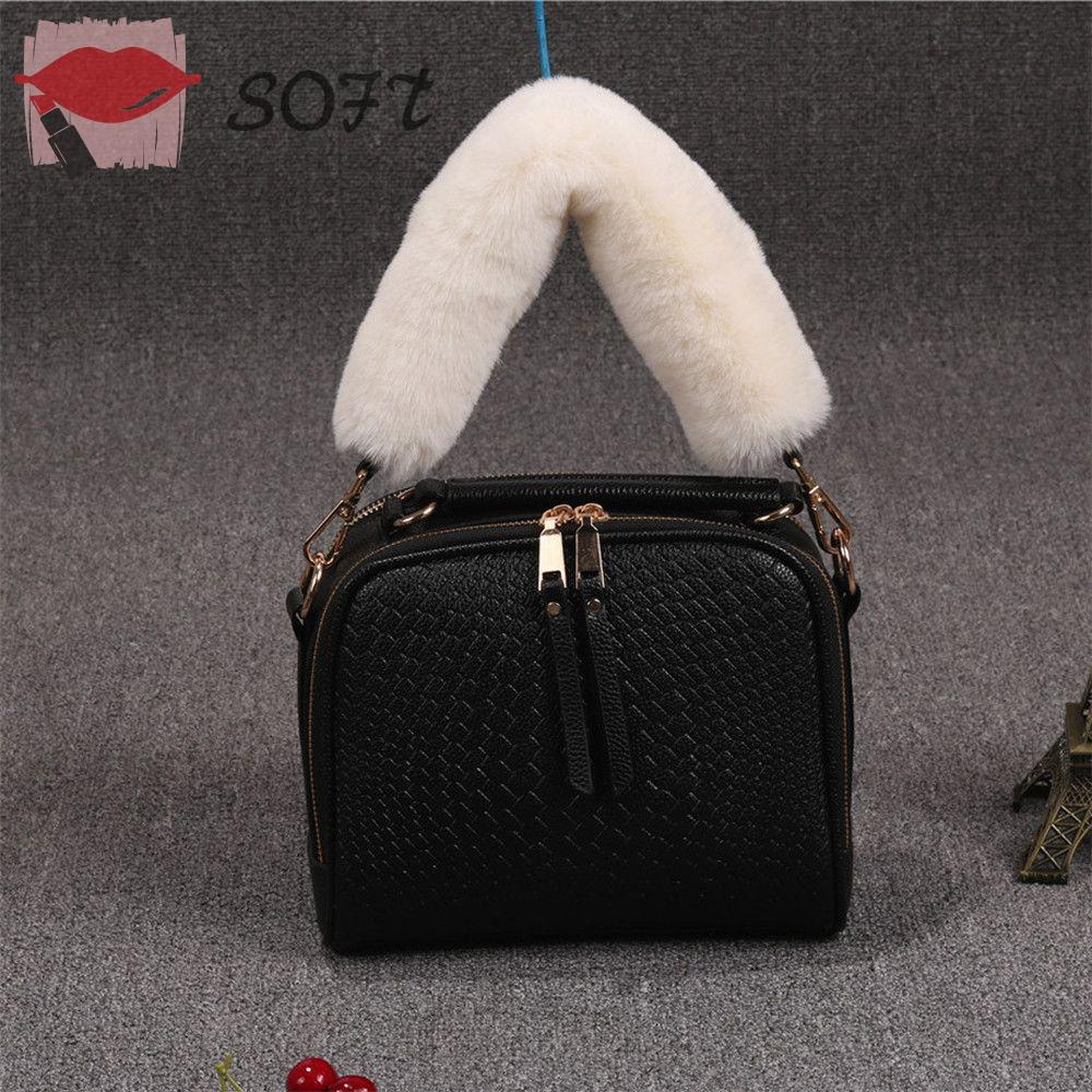 Túi Xách Lông Giả Có Dây Đeo Ngắn Thời Trang Dành Cho Nữ