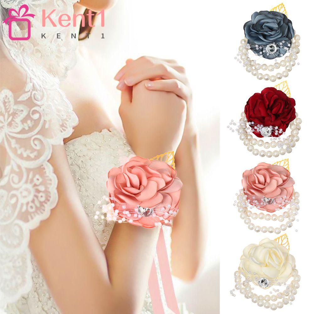 Vòng Đeo Tay Hoa Nhân Tạo Thời Trang Dành Cho Cô Dâu Kat1