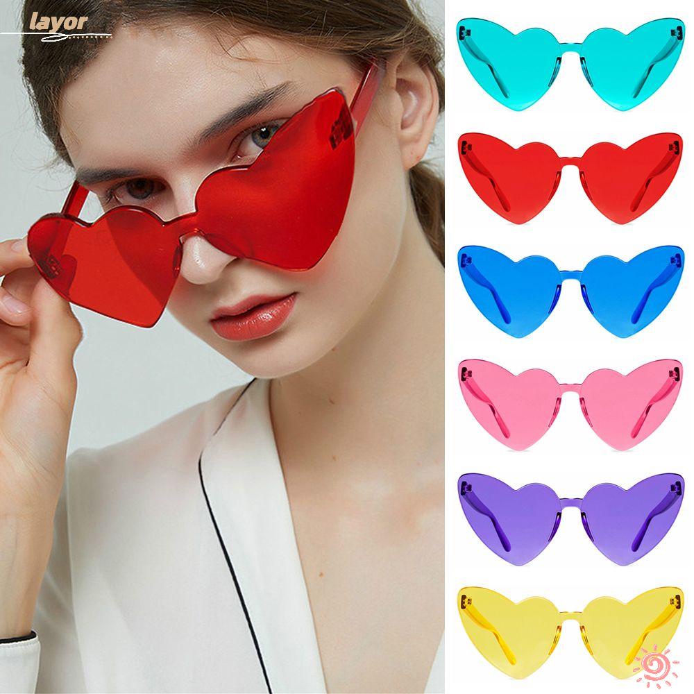 Kính Mát Hình Trái Tim Thời Trang Dự Tiệc Cho Nữ