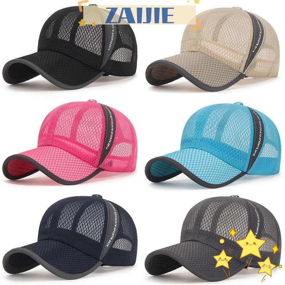 Mũ Lưỡi Trai ZAIJIE24 Phối Lưới Có Thể Điều Chỉnh Kích Cỡ Thời Trang Mùa Hè