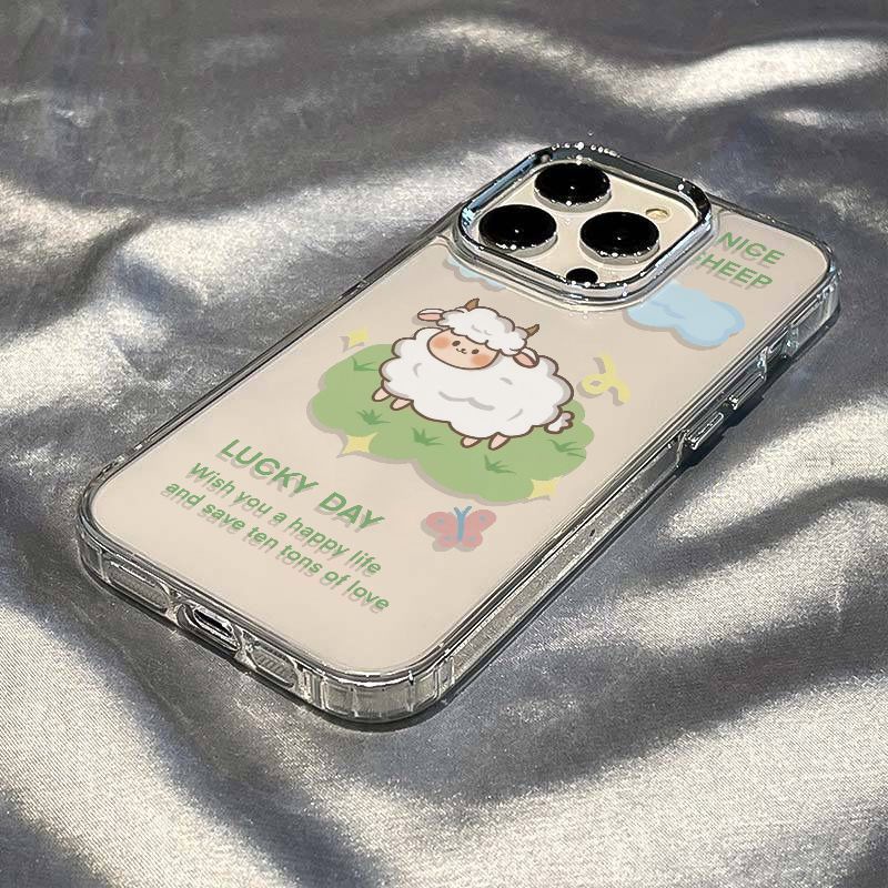 ✅Ốp Điện Thoại Dẻo Họa Tiết Chú Cừu Dễ Thương Chống Sốc Cho Iphone 14pro 711 13 / 128 4OS9