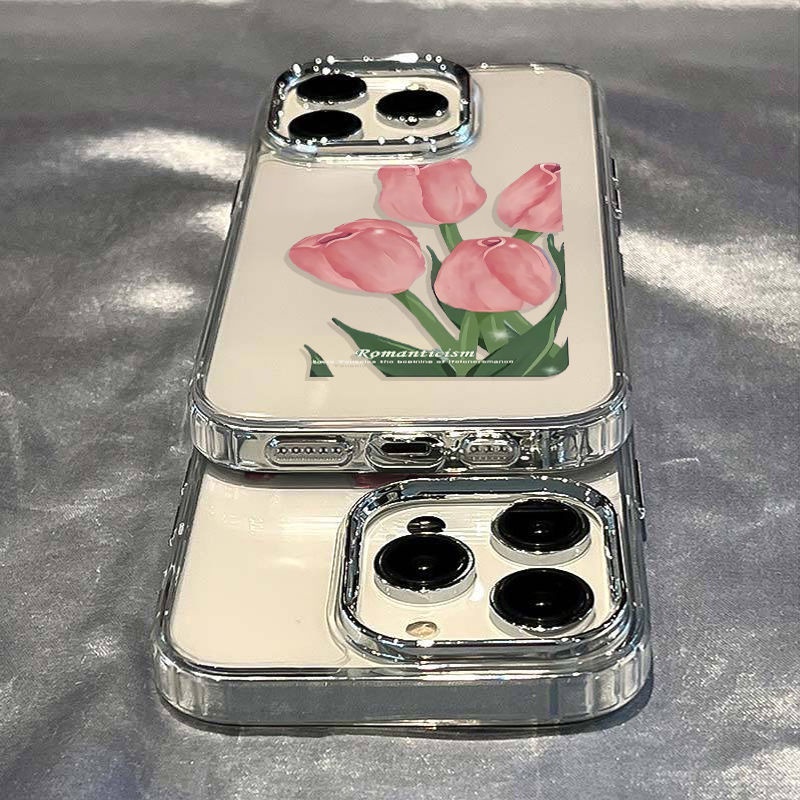 ✅Ốp Điện Thoại Mềm Chống Sốc Họa Tiết Hoa Tulip Cho Iphone 8 max 12 7 1314pro 11plus QK6G