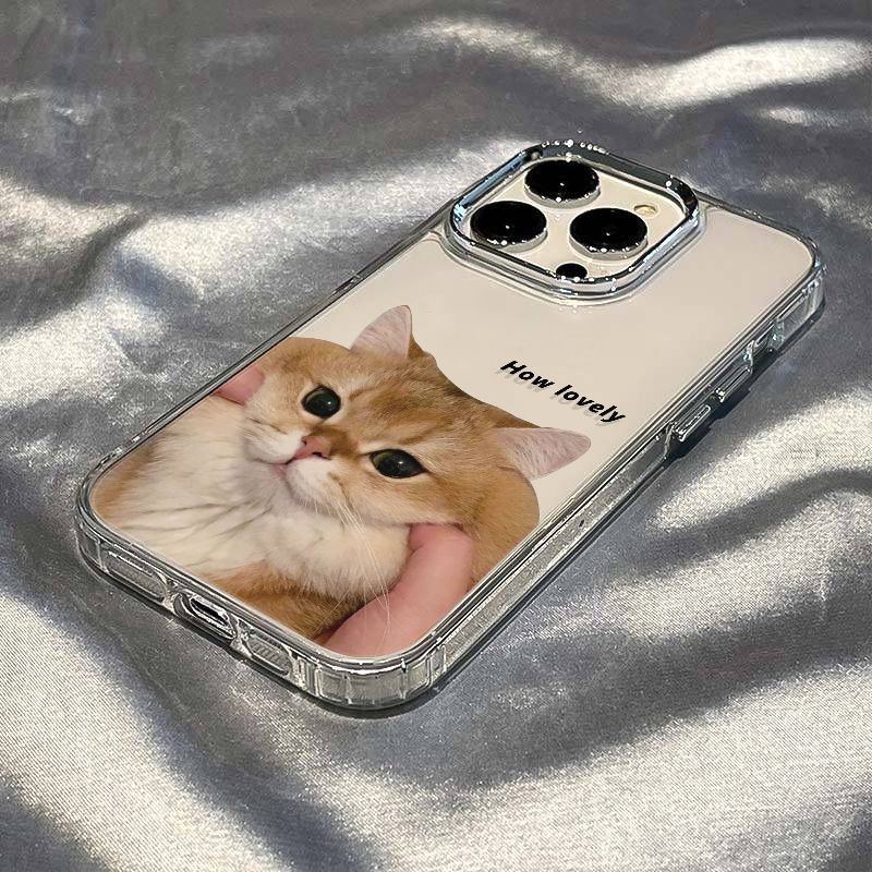 ✅Ốp Điện Thoại Mềm Chống Sốc In Hình Mèo Cho Iphone 8 12 11 7 14Pro Plus Max 13