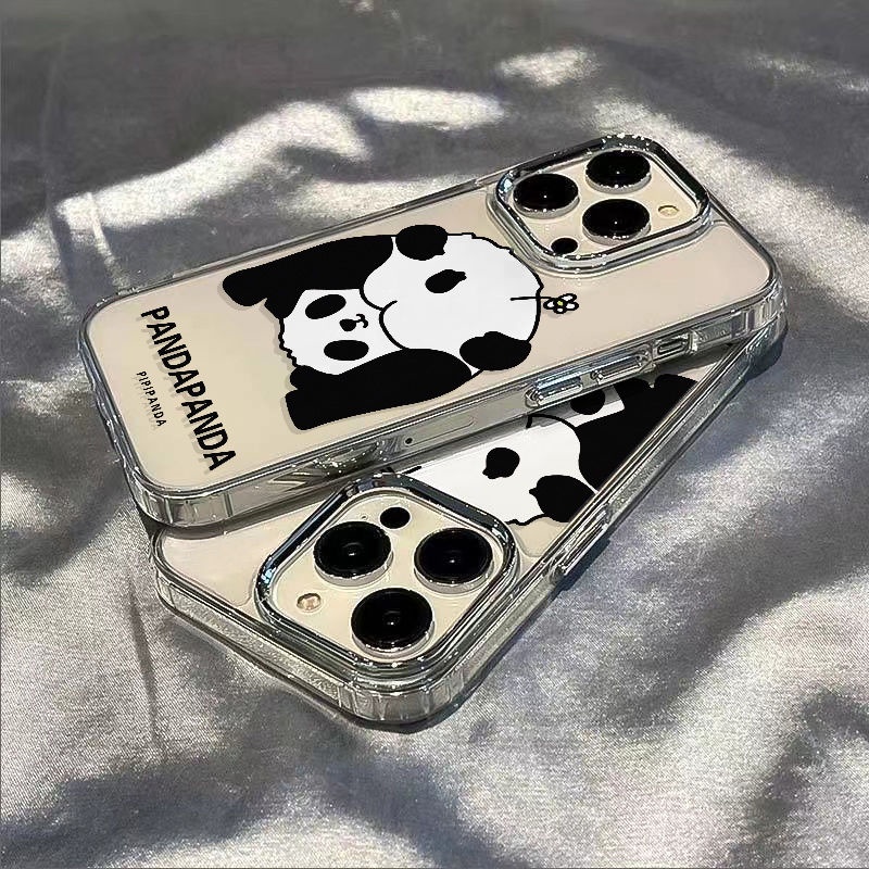 ✅Ốp Điện Thoại Mềm Chống Sốc In Hình Gấu Trúc Cho iPhone127 813plus 14pro / max 11 85VP