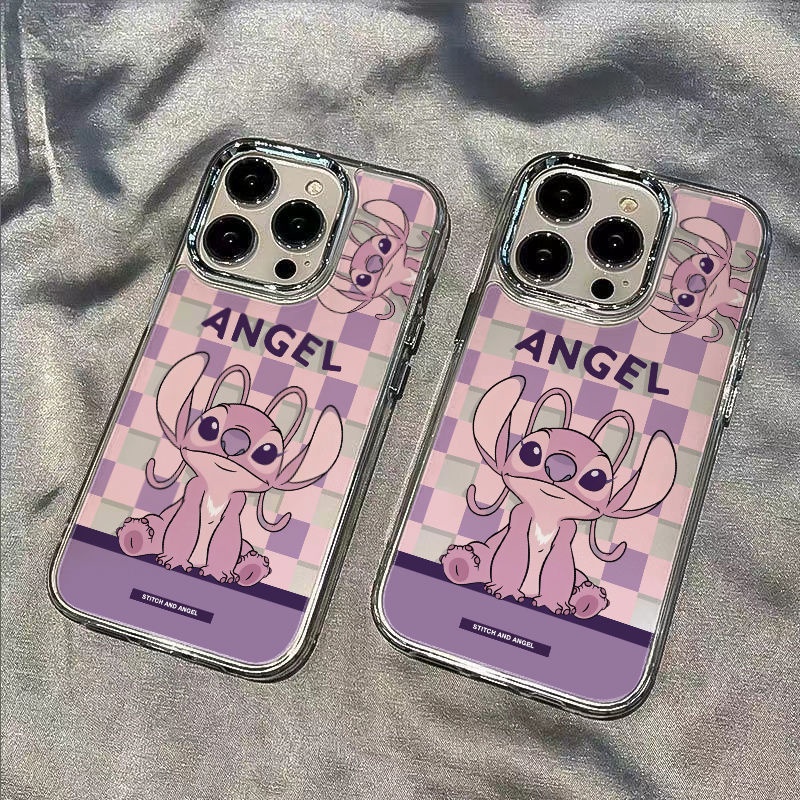 ✅Ốp Điện Thoại Mềm Chống Sốc In Hình Stitch Màu Hồng Cho Iphone 11 / 7plus 8 12 14promax 13 FVH8