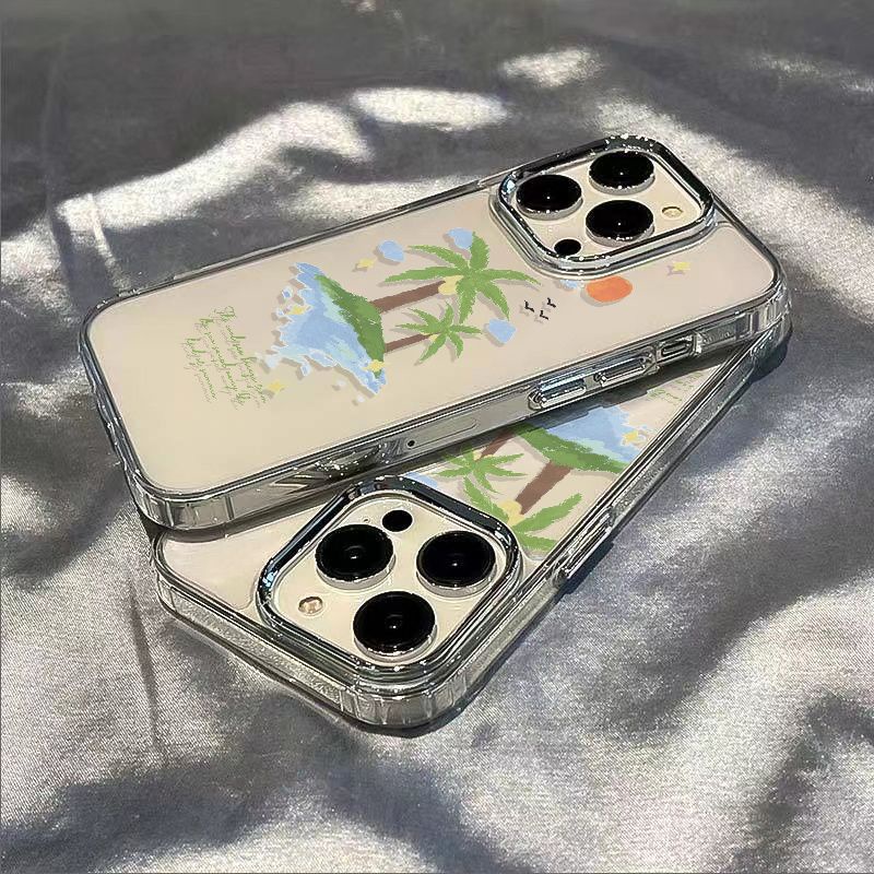 ✅Ốp Điện Thoại Dẻo Họa Tiết Trái Dừa Đơn Giản Chống Sốc Thời Trang Cho iPhone12plus813 Max117 14pro