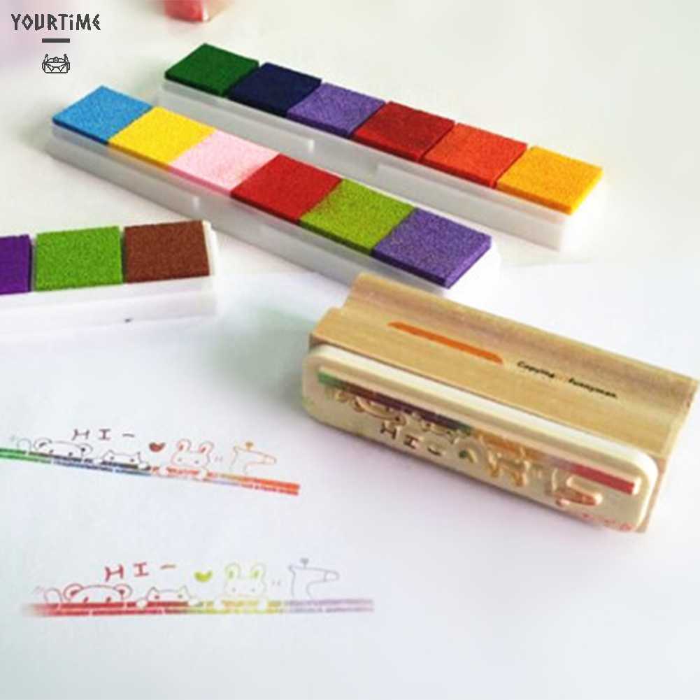 Đệm Mực Dấu Vân Tay 6 Màu Sắc Trang Trí Sổ Lưu Niệm DIY