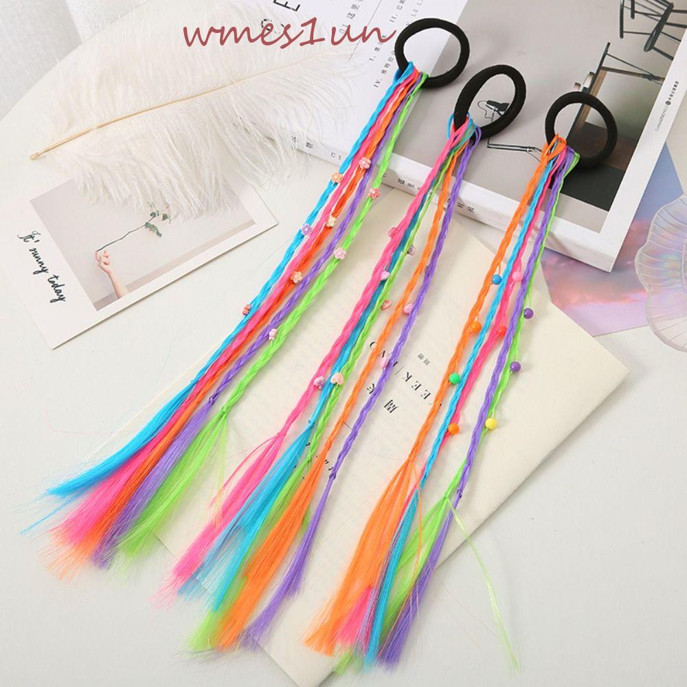 Tóc Giả Kiểu Thắt Bím Co Giãn Chất Lượng Cao Dễ Thương WMES15H Cho Bé Gái