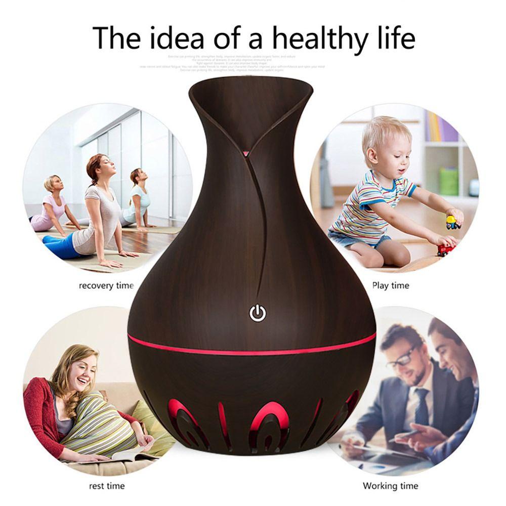 ESPO Máy Phun Sương Tạo Độ Ẩm Có Đèn LED Họa Tiết Vân Gỗ