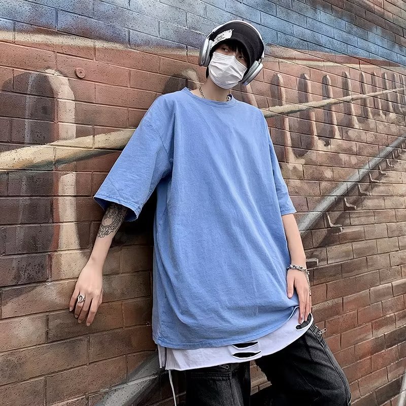 Áo Thun Ngắn Tay Phong Cách Âu Mỹ Cá Tính Dành Cho Nam