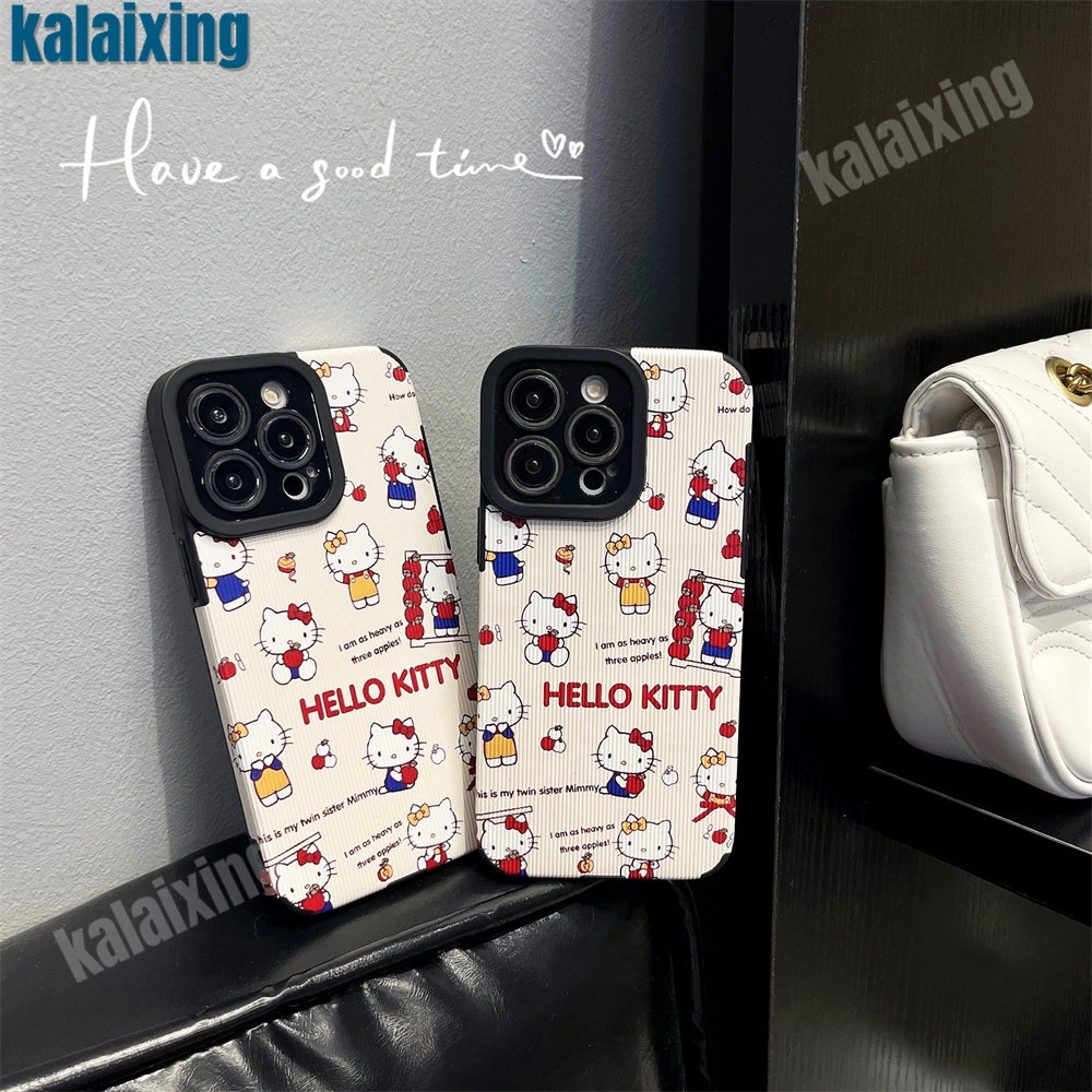 Ốp Điện Thoại Mềm Hình Hello Kitty Cho iPhone 11 12 13 14 Pro Max 14 Plus Xs Max X XR 7 8 Plus