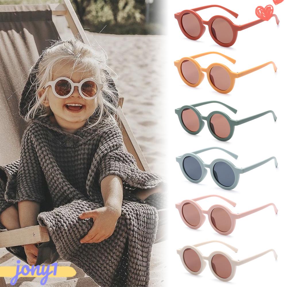 Kính Mát Gọng Tròn Chống Tia Uv400 Thời Trang Cho Bé