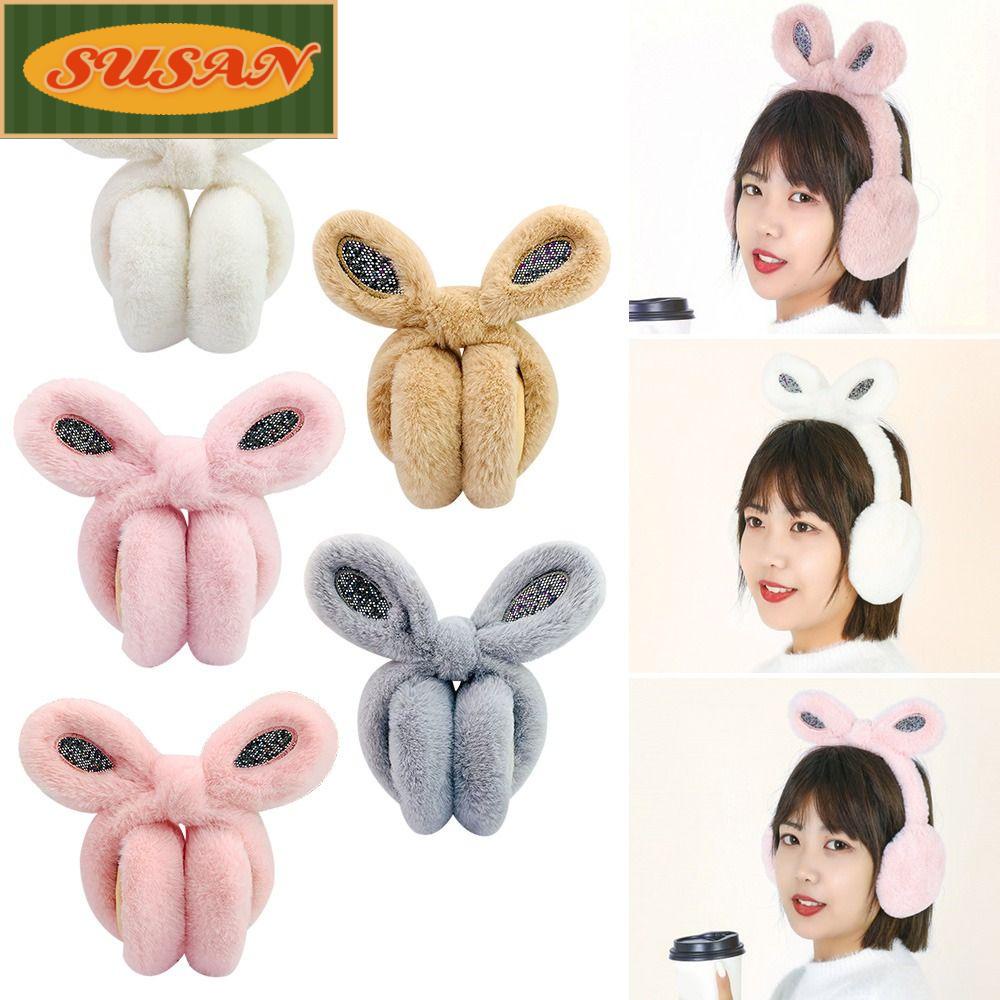 Chụp Tai Thỏ Giữ Ấm Mềm Mại