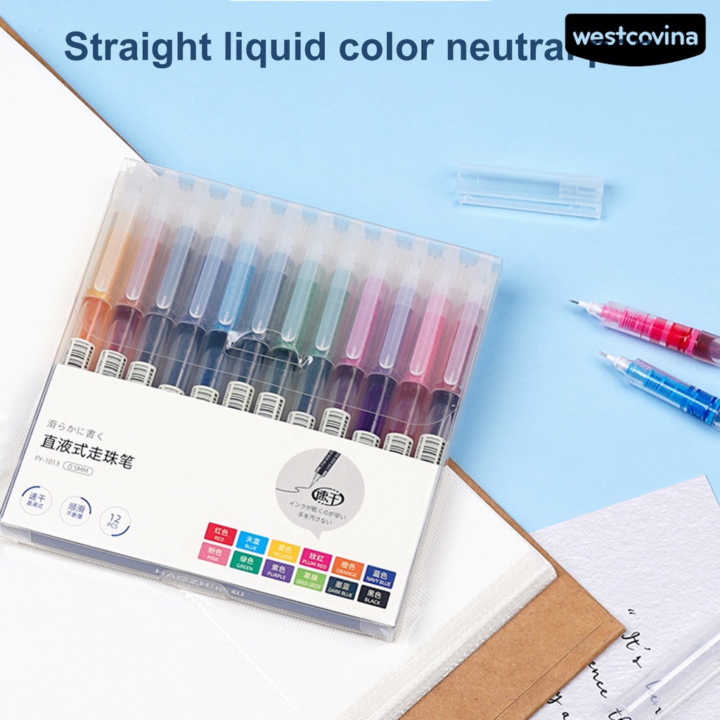 [WSTN] [WSTN]✎Set 12 Bút Mực Gel Ngòi 0.5mm 12 Màu