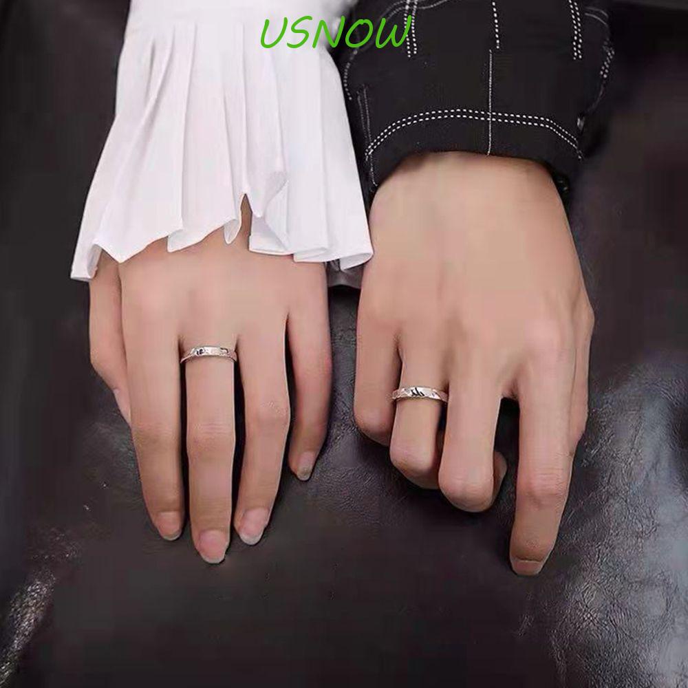 Nhẫn Cặp Bằng Epoxy Phong Cách Cổ Điển Đơn Giản Có Thể Điều Chỉnh