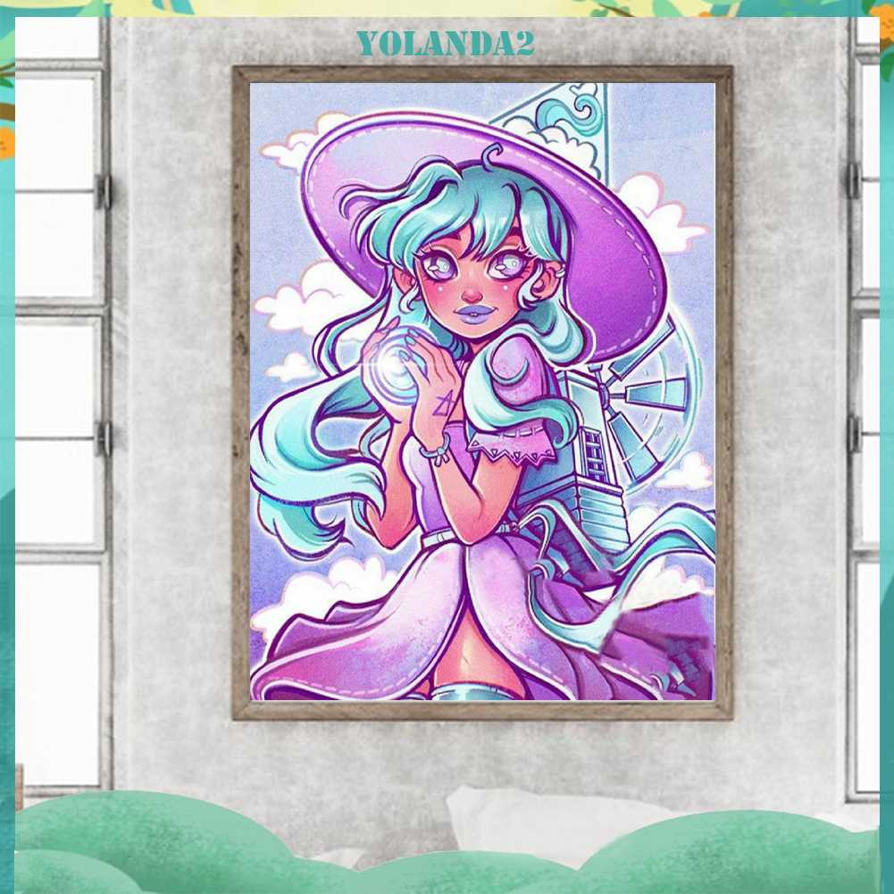 Tranh Đính Đá Kim Cương Toàn Bộ 5D DIY Hình Vẽ Cô Gái Trang Trí Nhà Cửa