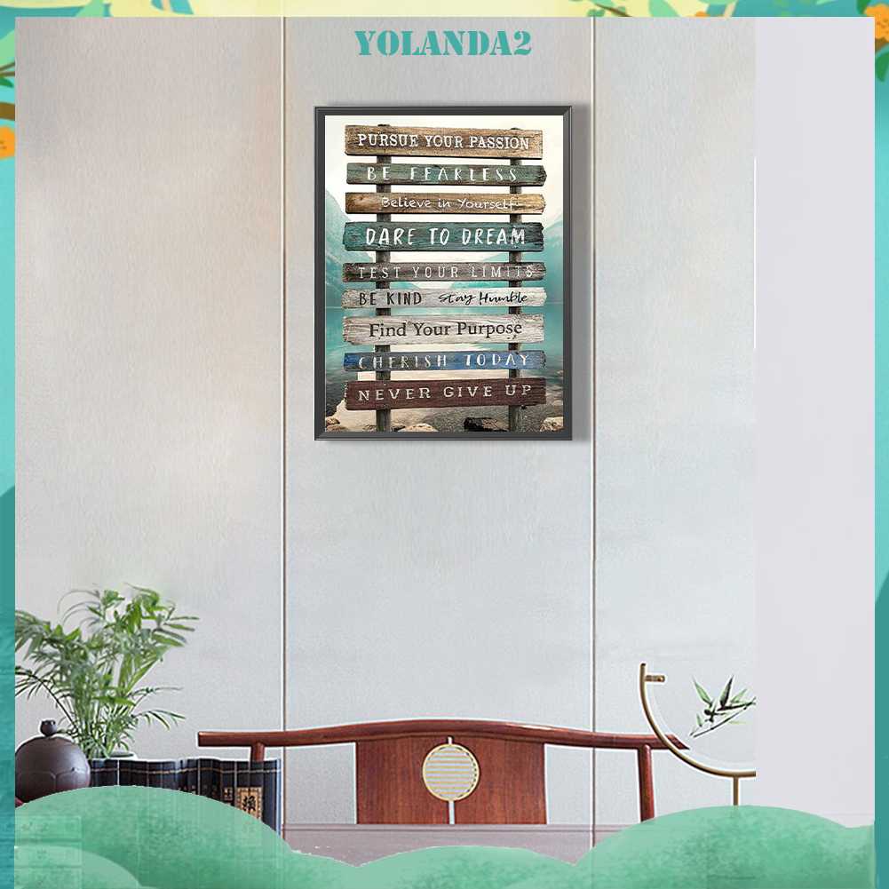 Tranh Đính Đá Kim Cương Toàn Bộ 5D DIY Hình Chữ Cái