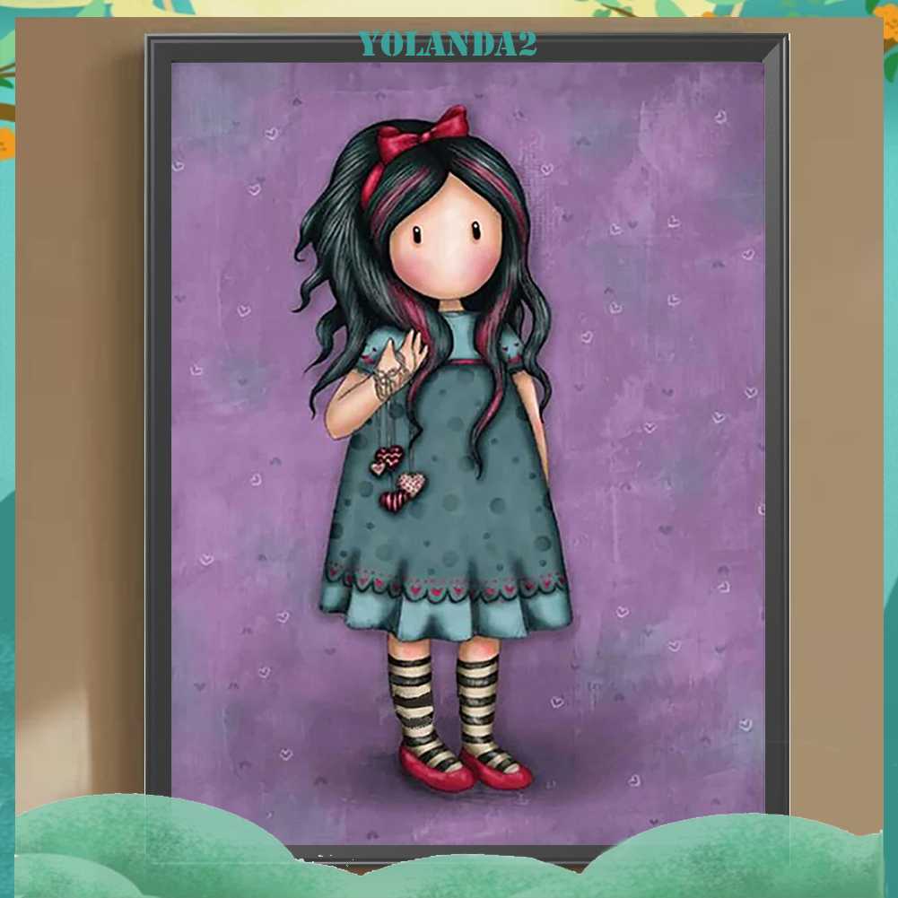 Tranh Đính Đá Kim Cương Toàn Bộ 5D DIY Hình Búp Bê