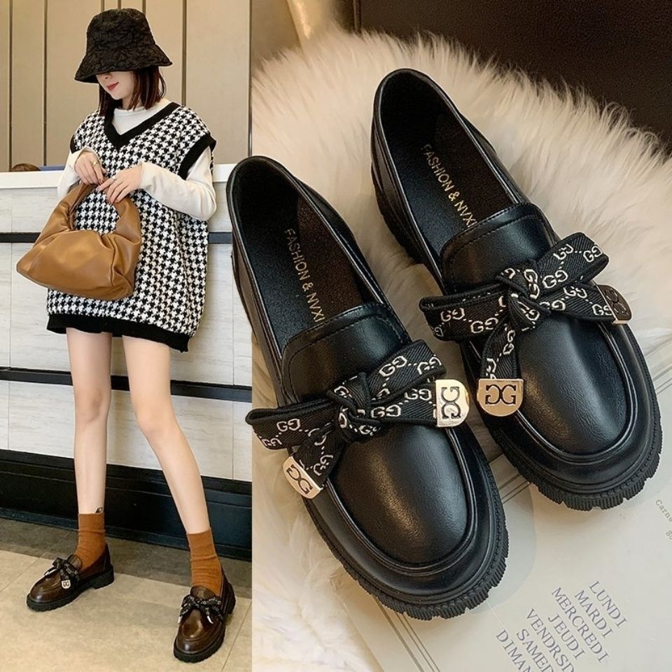 Giày Lười Da Mềm Phong Cách Anh Quốc Thời Trang Mùa Xuân 2022 Cho Nữ KC0V