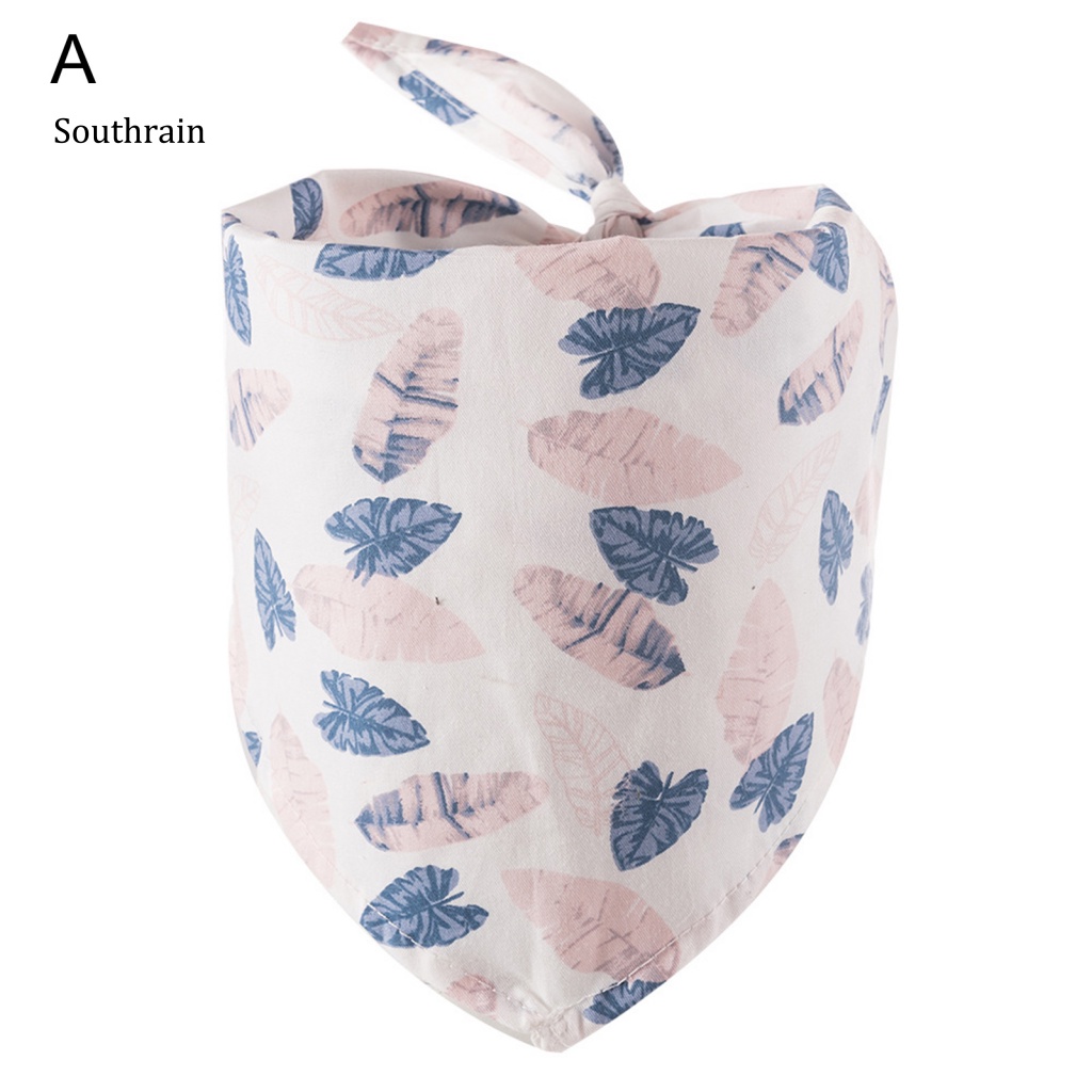 Khăn Yếm Tam Giác Bằng Vải Cotton In Họa Tiết Thời Trang Có Thể Điều Chỉnh Cho Thú Cưng