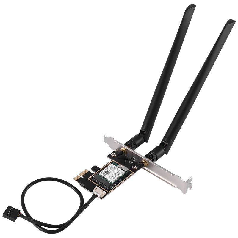 Thẻ WiFi 6E Băng Tần Kép 2.4G / 5G Bằng Nhựa Kèm Ăng Ten 2X8DB