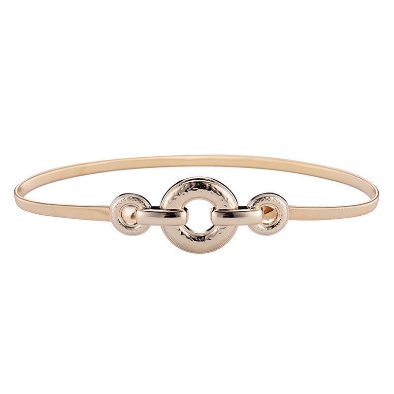 Thắt Lưng Dây Xích Kim Loại Mỏng Co Giãn Thời Trang Cho Nữ