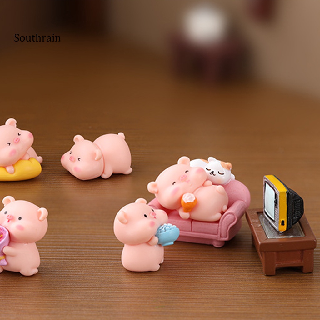 Set 6 Mô Hình Nhân Vật Hoạt Hình Nhỏ Xinh Bắt Mắt Trang Trí Bàn Làm Việc