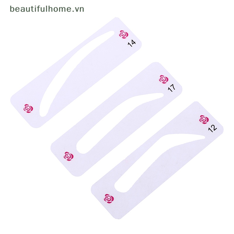 Bộ 24 Thẻ Khuôn Hỗ Trợ Kẻ Lông Mày Tiện Dụng Cho Nữ