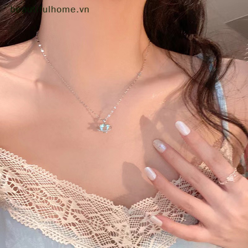 Vòng cổ Mặt Trái Tim Đính Đá Zircon Thời Trang Hàn Quốc Cho Nữ