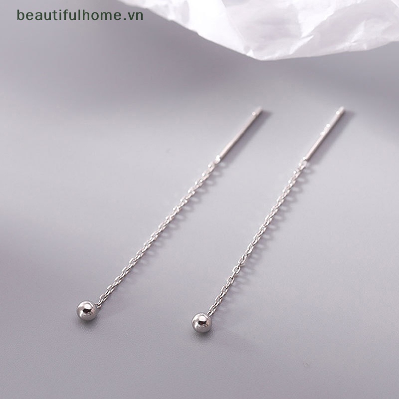 Bông Tai Dáng Dài Hình Tròn / Trái Tim Phối Tua Rua Phong Cách Hàn Quốc Thời Trang Cho Nữ