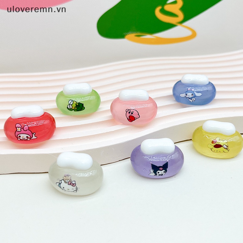 Bộ 2 Đồ trang trí Xà Phòng Toilet Mini Bằng Nhựa Resin Phát Quang Dễ Thương Dùng Trang Trí