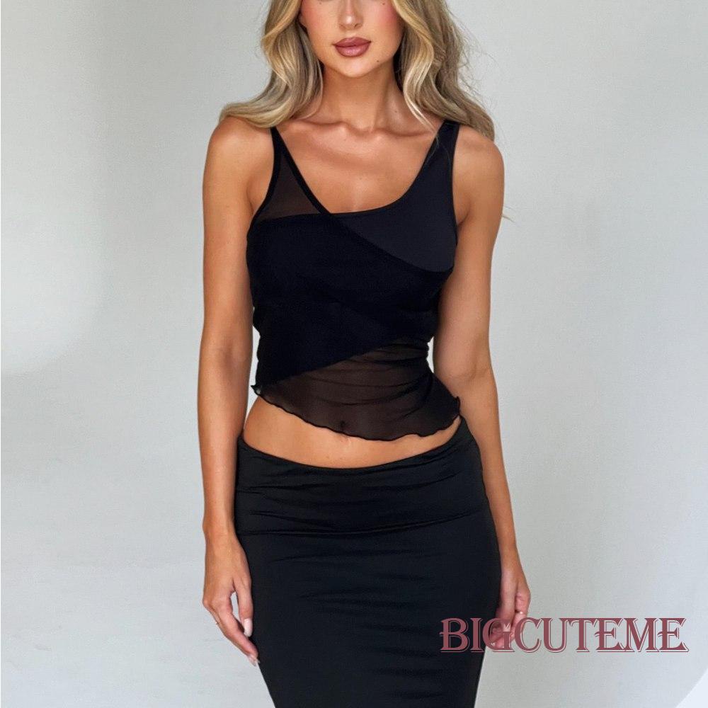 Áo Croptop Sát Nách Màu Sắc Đơn Giản Thời Trang Mùa Hè Cho Nữ