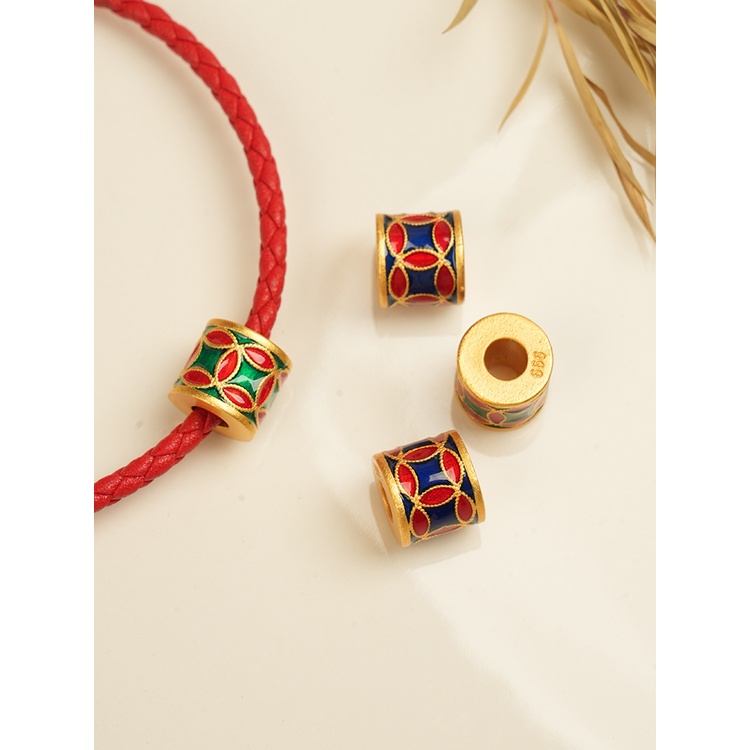 Phụ Kiện Hạt Xỏ Vòng Tay Tự Làm Xâu Chuỗi Hạt Màu Vàng Kim Phiên Bản Retention Cao Cấp