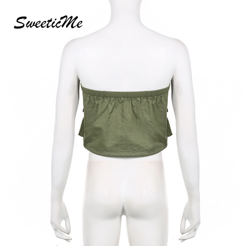 Áo Ống Màu Trơn Dáng Ôm Có Khóa Kéo Gợi Cảm Thời Trang 2023 Dành Cho Bạn Nữ