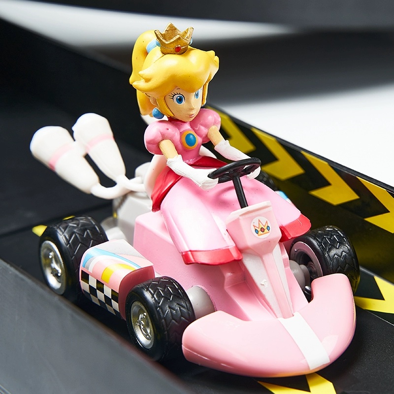 SUPER MARIO WII LUIGI PRINCESS 12CM PULL BACK RACER GO KART CAR TOY