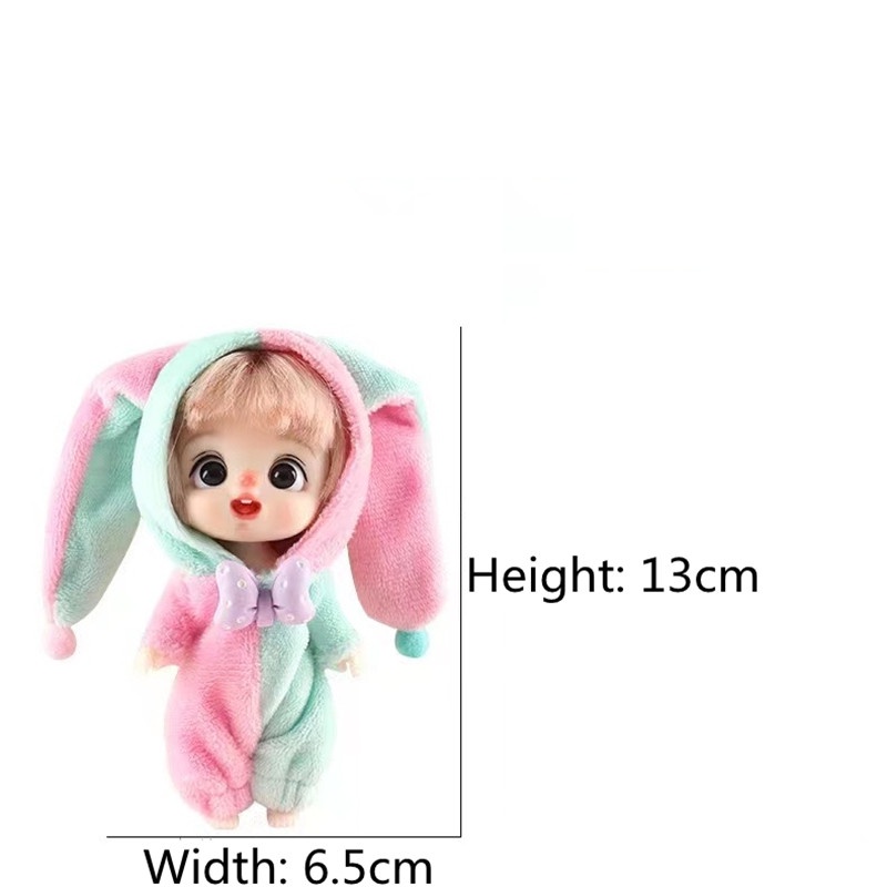 Búp Bê 13CM OB11 Mắt 3D Có Khớp Cử Động Dễ Thương Làm Quà Tặng Cho Bé Gái