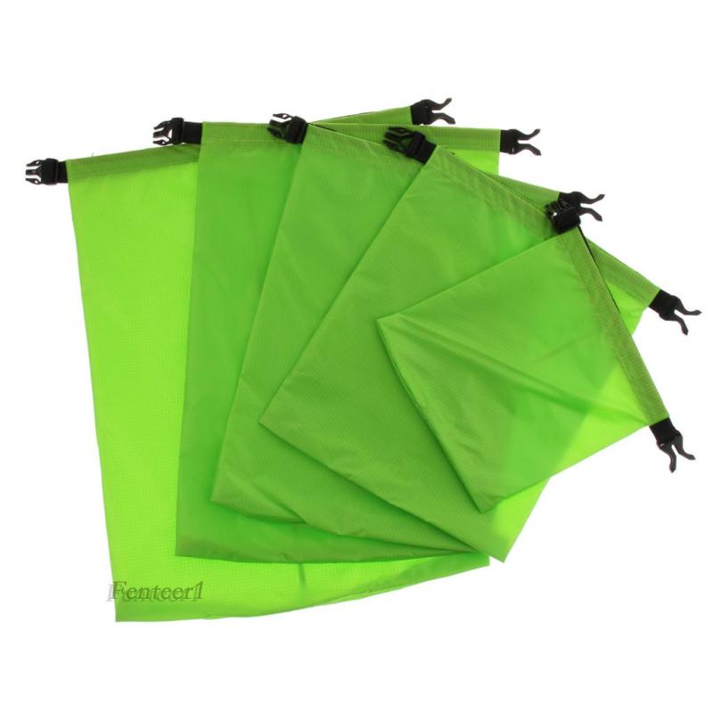 [Fenteer1] Bộ Túi Đựng Đồ Câu Cá / Cắm Trại Chống Nước 5 Kích Cỡ Màu Đỏ