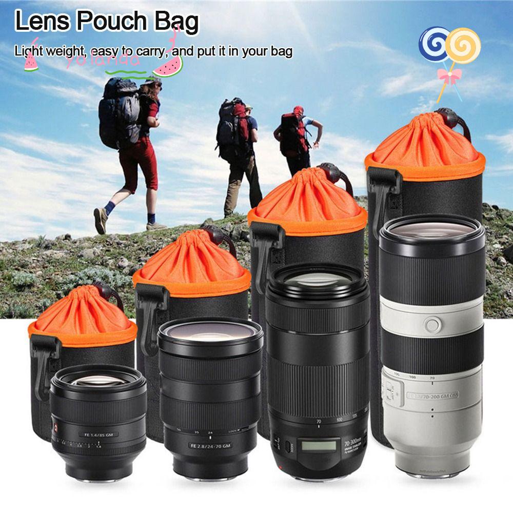 Túi Dây Rút Bảo Vệ Ống Kính Máy Ảnh Thiết Kế Nhỏ Gọn