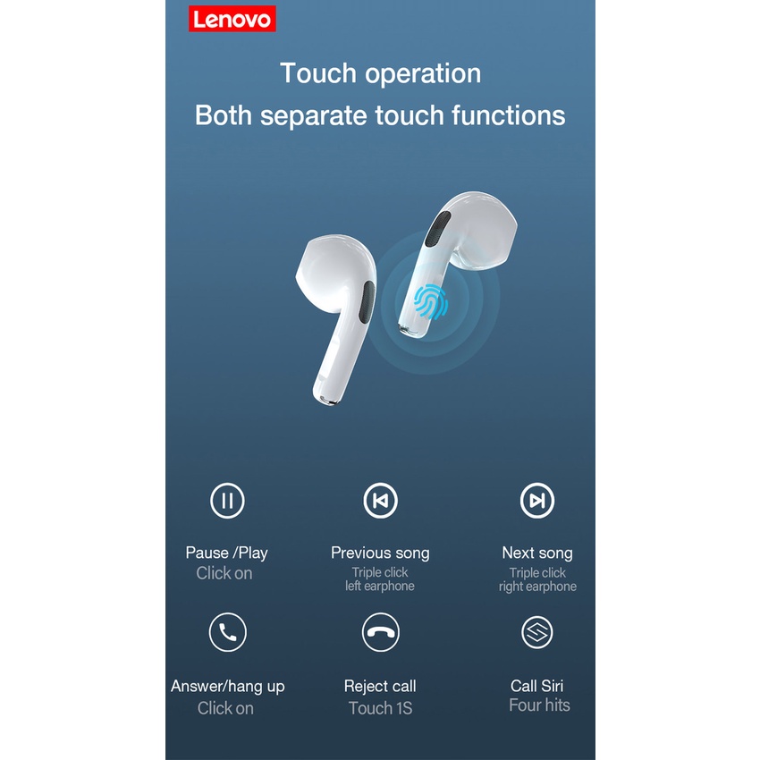 Tai Nghe Nhét Tai Bluetooth Không Dây Lenovo Pro6 TWS Có Micro Chất Lượng Cao